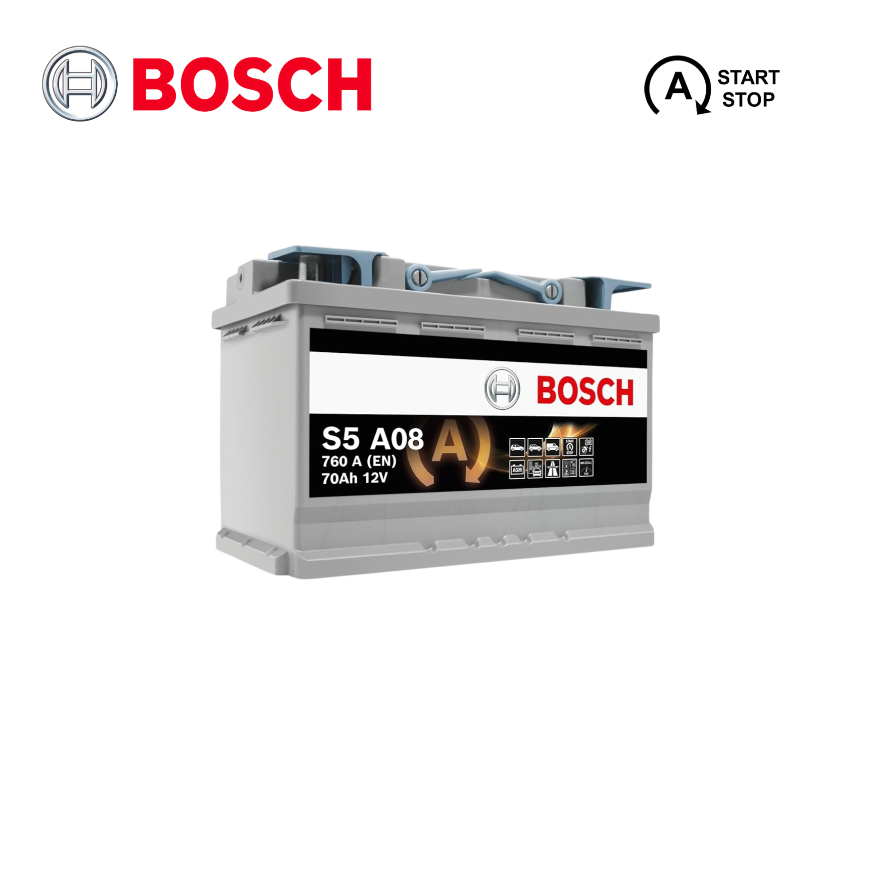 Bosch L3 AGM Star Stop 12V 70Ah 760A S5A08