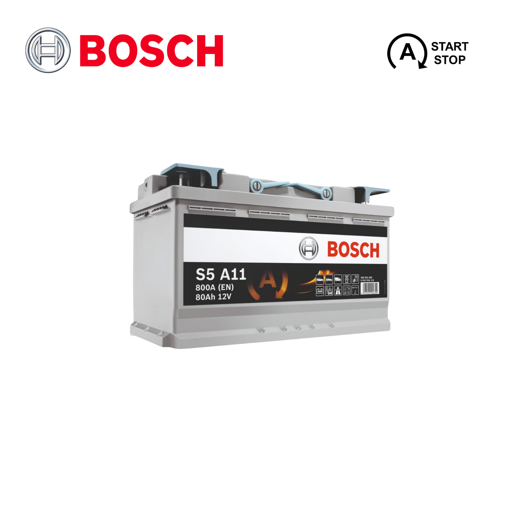 Bosch L4 AGM Star Stop 12V 80Ah 800A S5A11